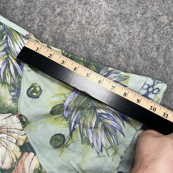 Jams World Shirt Vintage Mens 2XL Green Tropical Hawaiian Floral Button Front - Picture 9 of 14